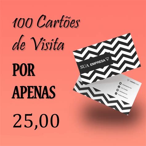 100 Cartões de Visita Frente e Verso Elo7 Produtos Especiais