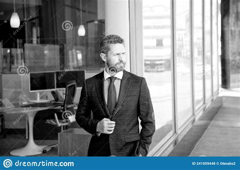 Male Formal Fashion Professional Unshaven Ceo Stock Photo Image Of