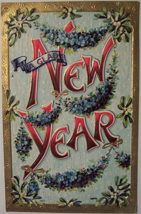 Vintage New Year Postcard Dave Flickr