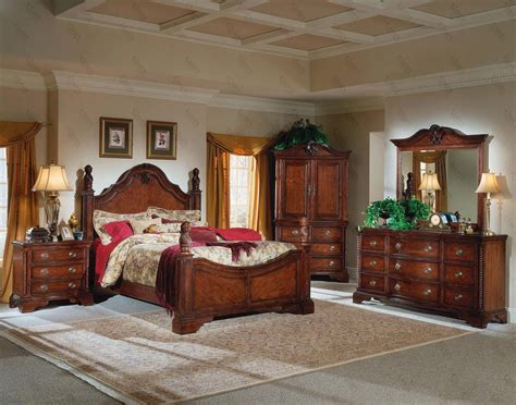 B188 mc ferran bella bedroom set collection cherry color. All Wood Traditional Bedroom Set Royal Cherry Finish ...