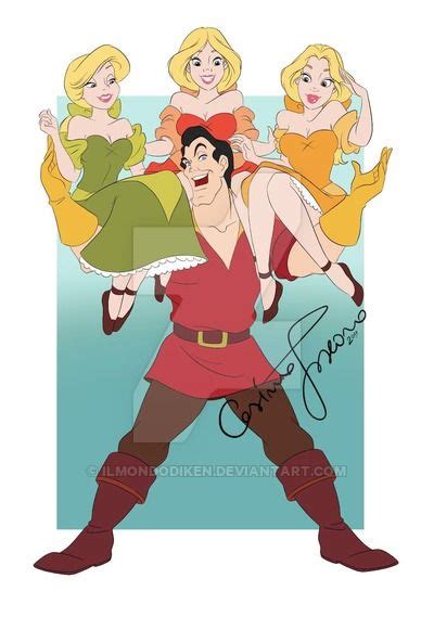 Beauty And The Beast Gaston And The Bimbette By Ilmondodiken Gaston