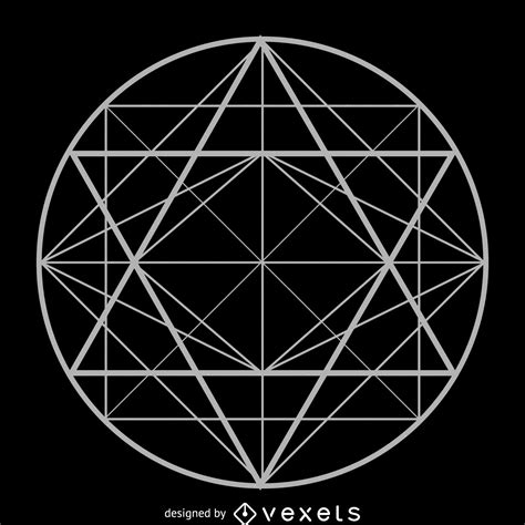 Circle Triangles Sacred Geometry Drawing Vector Download