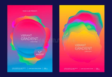 Creative Design Poster With Vibrant Gradients Stock Vector