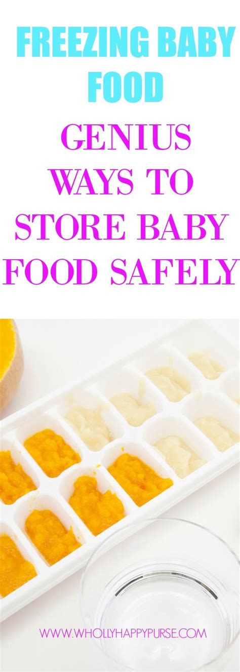 Freezing Homemade Baby Food Safely Baby Food Recipes Homemade Baby