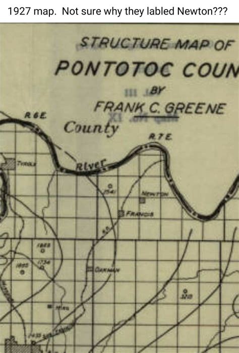 1927 Area Map Francis Oklahoma Pontotoc Area Map Map