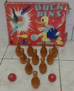 Vintage Duck Pin Bowling Set Tall Complete W Box Ebay