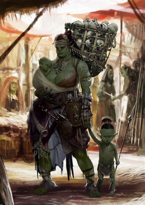Orc Mother Barbarian Fighter Fantasy Character Design Concept Art Characters Female Orc