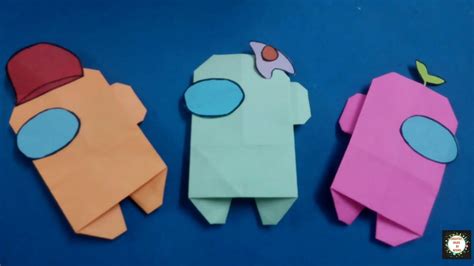Diy Origami Paper Among Us How To Make Paper Among Us Characters
