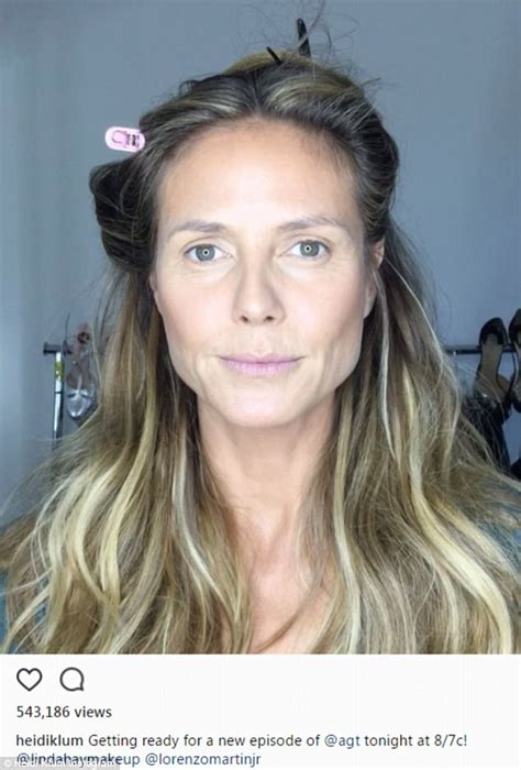 heidi klum posts sped up video of hair and makeup process daily mail online