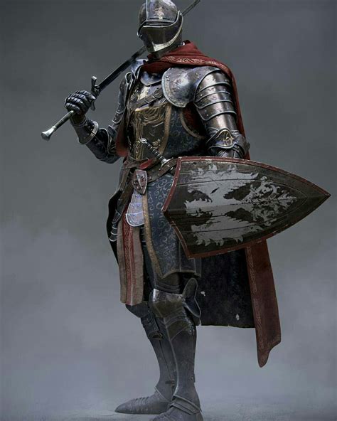 M Fighter Plate Armor Helm Cloak Shield Sword Midlvl Medieval Combat