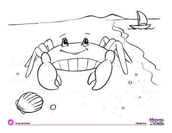 This site brings you numerous printable crab coloring pages that can be collected for your kids' personal use. Coloring Page: Ocean Animals: Crab by Monarca Language | TpT