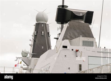 Sampson Radar Defence Mast On Royal Navy Type 45 Destroyer Hms Dragon