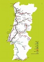 Portugal train map - Train map Portugal (Southern Europe - Europe)