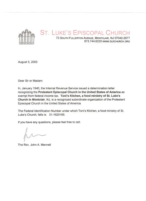 Church Donation Letter For Tax Purposes Charlotte Clergy Coalition