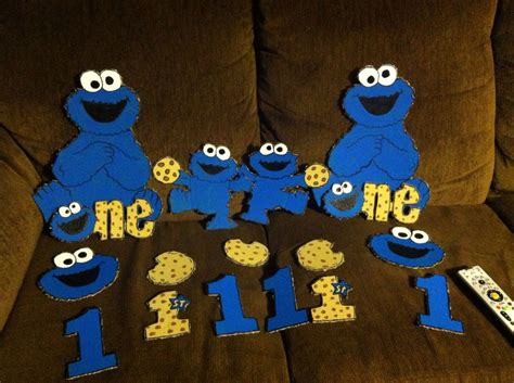 Cookie Monster Decorations I Made From Cardboard For My Grandson