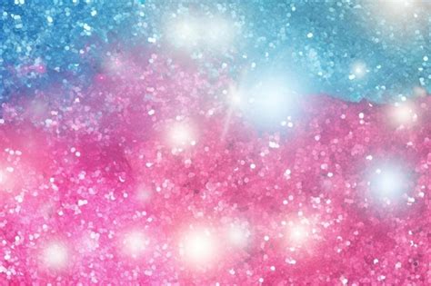 Premium Ai Image Pink And Blue Glitter With A Blue Background