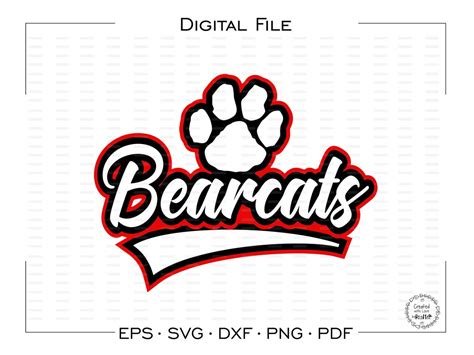 Bearcat Svg Bearcats Svg Bearcat Bearcats Mascot Svg Etsy