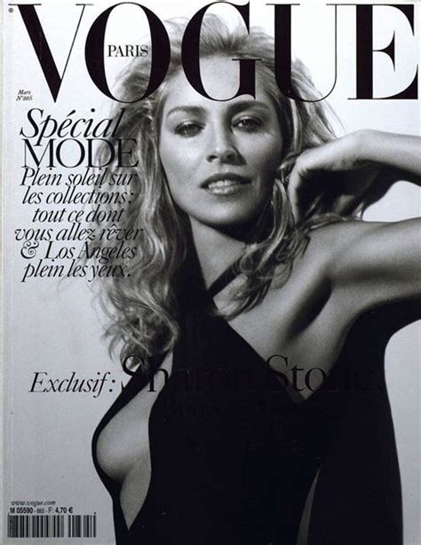 Le cinéma en couverture de Vogue Paris Vogue covers Sharon stone