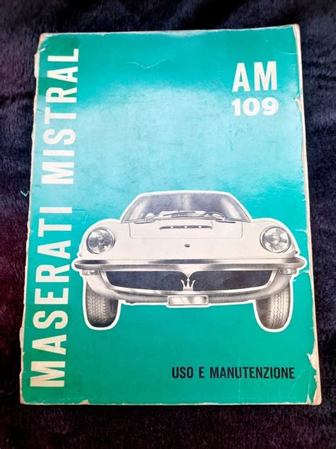 Brochures Catalogues Maserati Mistral AM Libretto Uso Catawiki