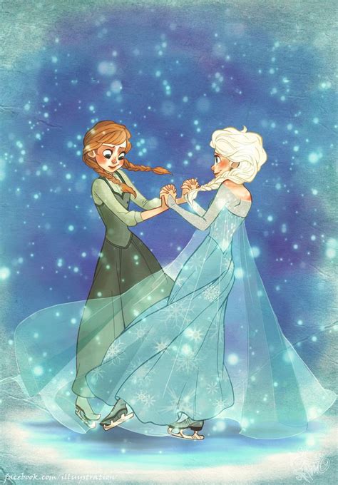 Anna And Elsa Ice Skating Disney Frozen Frozen Pinterest