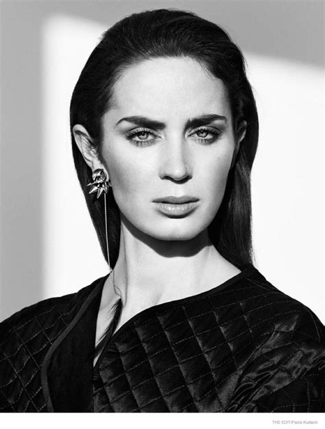 Emily Blunt Dons Monochrome Style For The Edit Talks Fear Of Singing