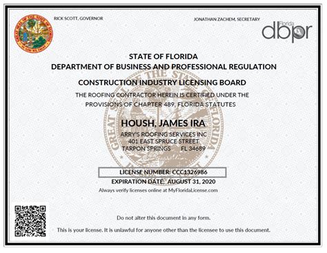 Knowing your state requirements for insurance licensing is an important step before applying for a non resident: Roofing License & Insurance Tarpon Springs | Arry's ...