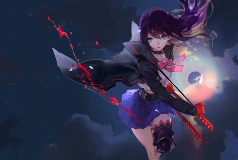 Anime Girls Fighting Wallpapers Wallpaper Cave