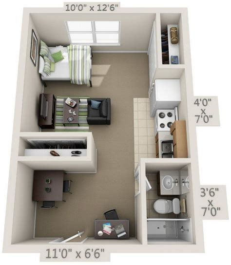 One Room Apartment Layout Ideas 1 Apartment Layout One Room