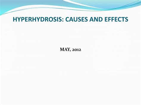 Hyperhydrosis Ppt