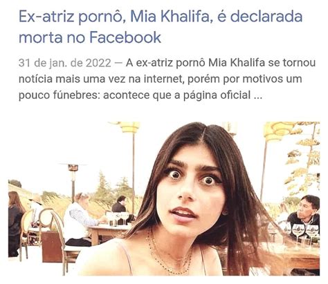 Ex atriz pornô Mia Khalifa é declarada morta no Facebook de jan
