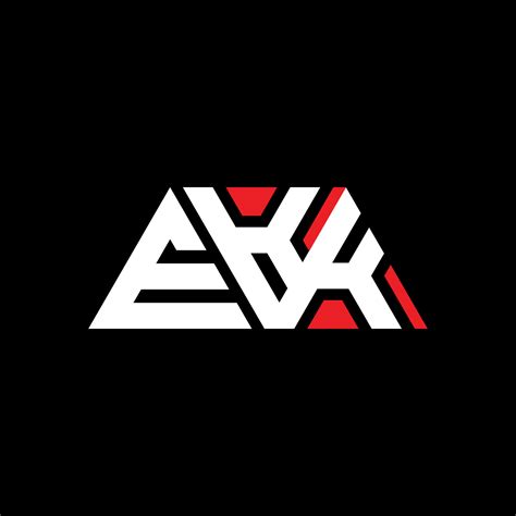 Ekk Triangle Letter Logo Design With Triangle Shape Ekk Triangle Logo