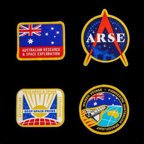 Arse Iron On Patches Australian Research And Space Exploration