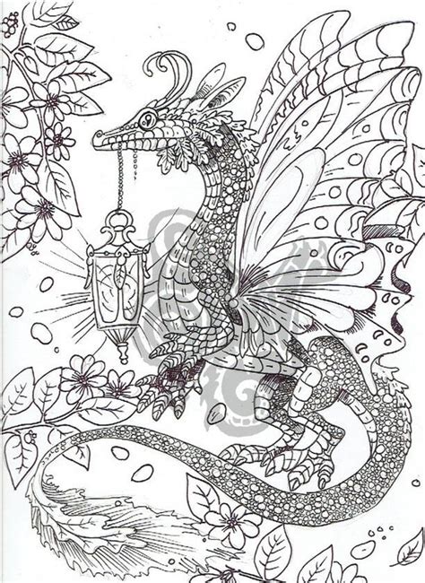25 Printable Dragon Coloring Pages For Adults Happier Human