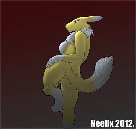 Rule 34 2012 Anthro Ass Back View Barefoot Breasts Color Digimon