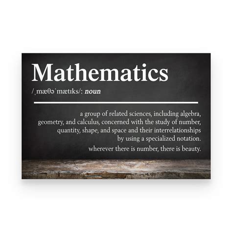 Mathematics Definition Poster Premium Poster Poster Art Design