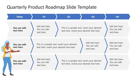 Quarterly Product Roadmap Powerpoint Template