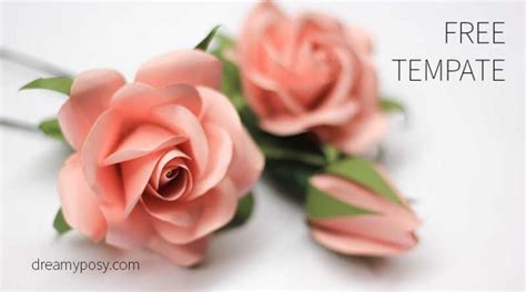 Easy Tutorial To Make A Paper Rose Free Template