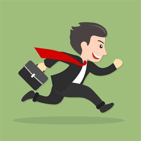 Free Vector Businessman Running Late For Work