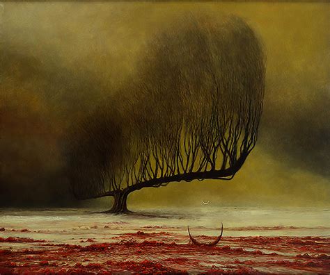 Untitled Nightmare Tree Painting By Zdzislaw Beksinski Fine Art America