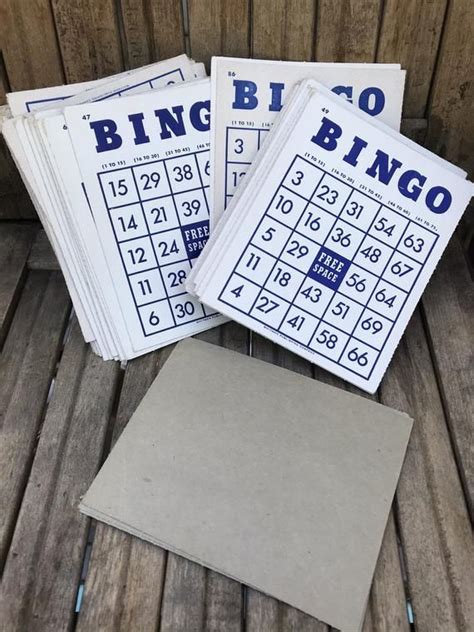 Vintage Bingo Cards Set Of 10 Etsy Bingo Cards Bingo Cards To