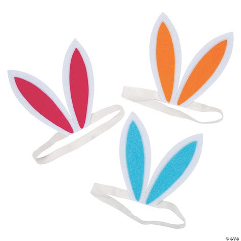Bright Easter Bunny Ears 12 Pc Oriental Trading