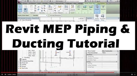 Revit Mep Piping And Ducting Tutorial Youtube