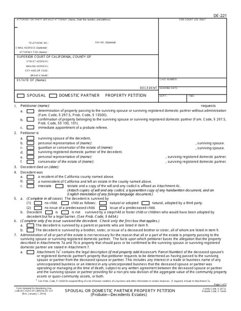 Form De 221 Fill Out Sign Online And Download Fillable Pdf