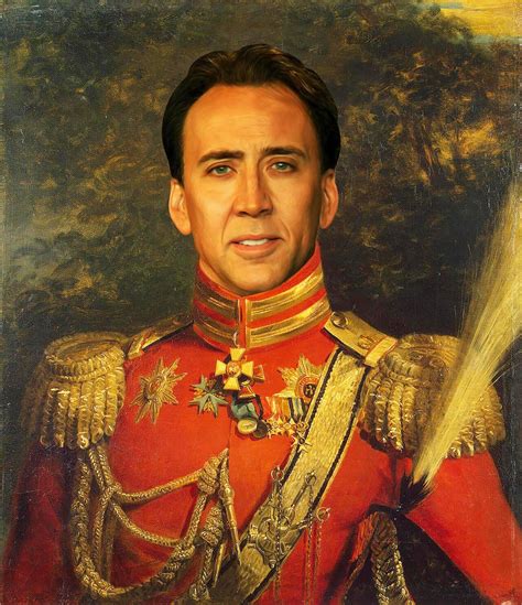 He is of italian (father) and polish and german (mother) descent. Nicolas Cage Funny Celebrity Poster - Celeb Prayer Candles
