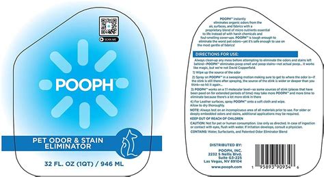 Pooph Pet Odor Eliminator, 32Oz Spray - Dismantles Odors on a Molecular