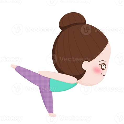 Yoga Girl Cute Cartoon 24304577 Png