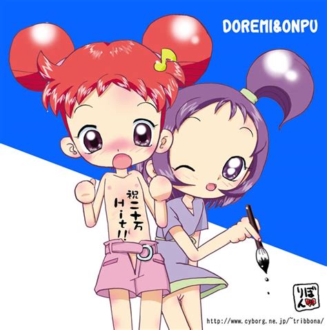 Harukaze Doremi Segawa Onpu Ojamajo Doremi Artist Request Translation Request 2girls Ahoge