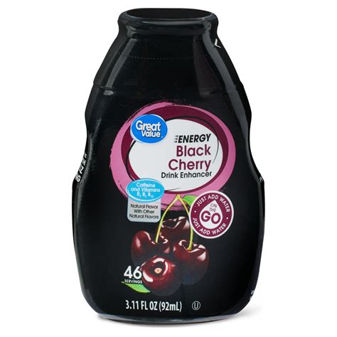 Great Value Energy Black Cherry Drink Enhancer 311 Fl Oz Walmart
