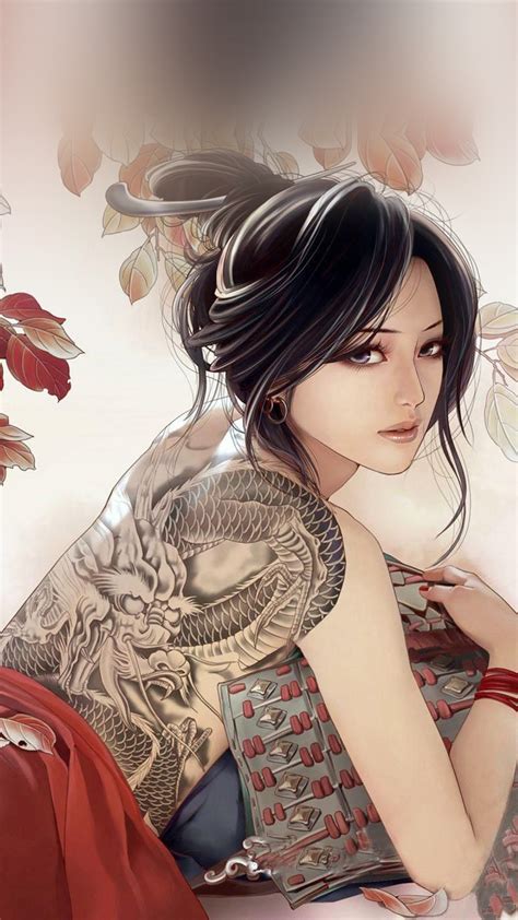 Anime Girl With Face Tattoo 1242x2208 Download Hd Wallpaper