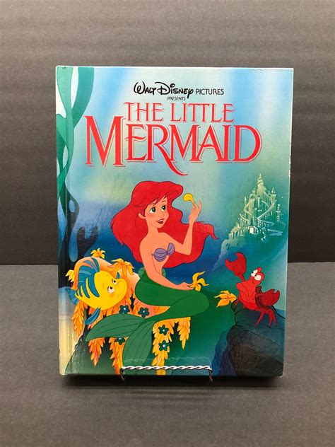 Walt Disneys The Little Mermaid 1989 Hardcover Large Etsy Mermaid